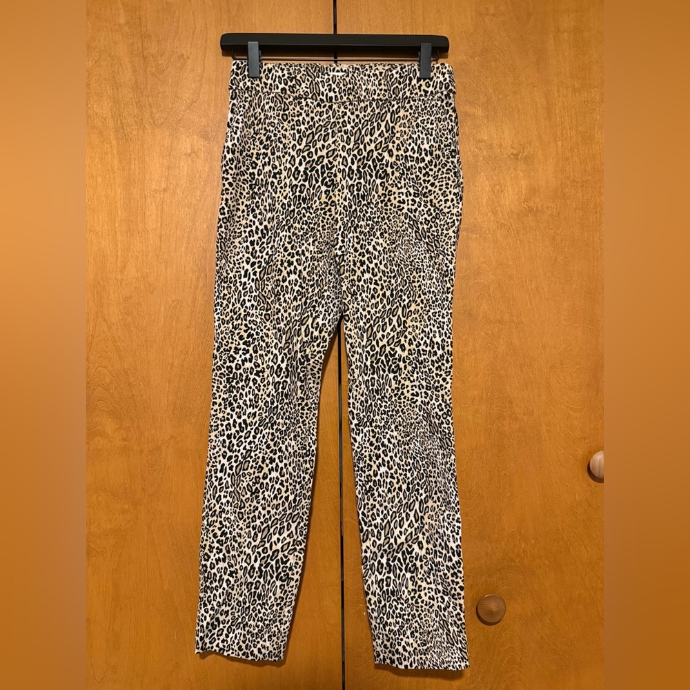 Jules & Leopold Tan and Black Leopard Print Blouse